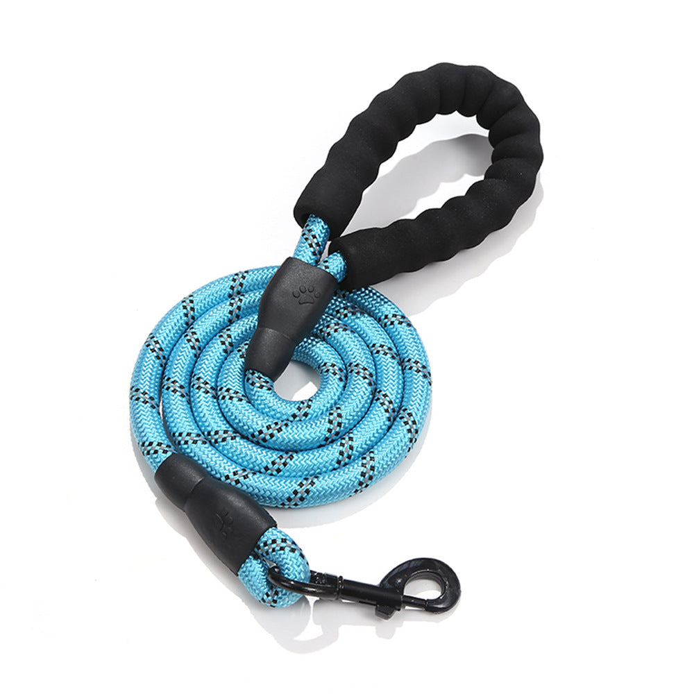 Strong Reflective Dog Leash - Blue Iris Black / 1.5m/ 5ft