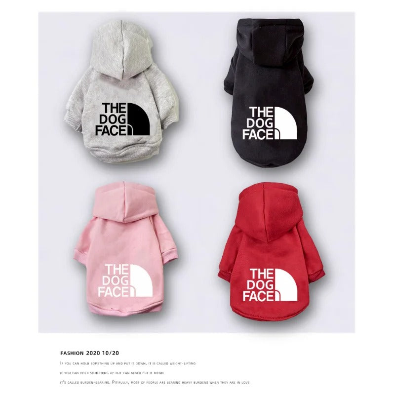 The Dog Face Hoodie - Blue Iris Red / XS