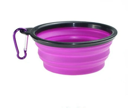 Portable Collapsible Pet Food and Water Bowl