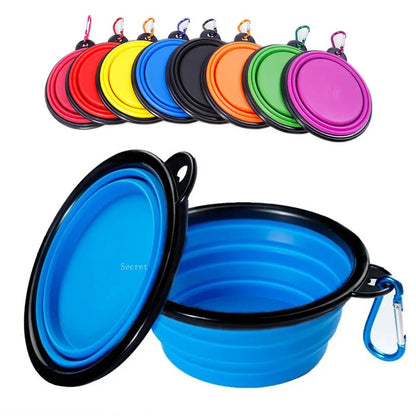 Portable Collapsible Pet Food and Water Bowl